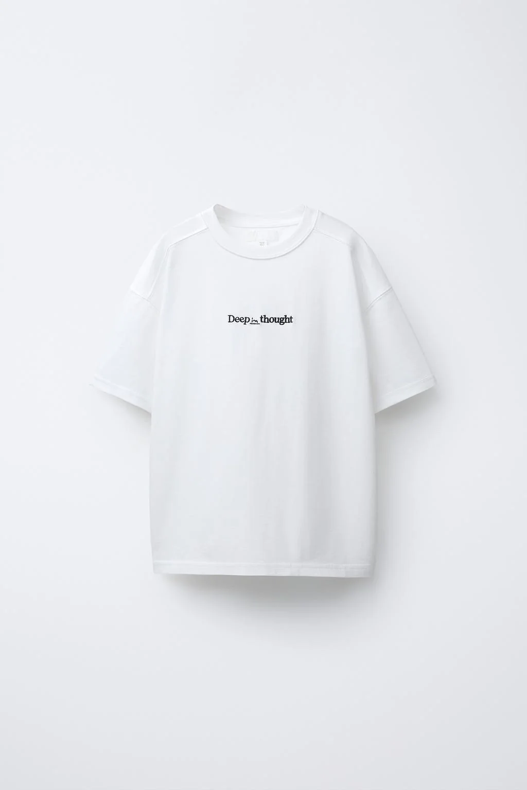 EMBROIDERED SLOGAN T-SHIRT