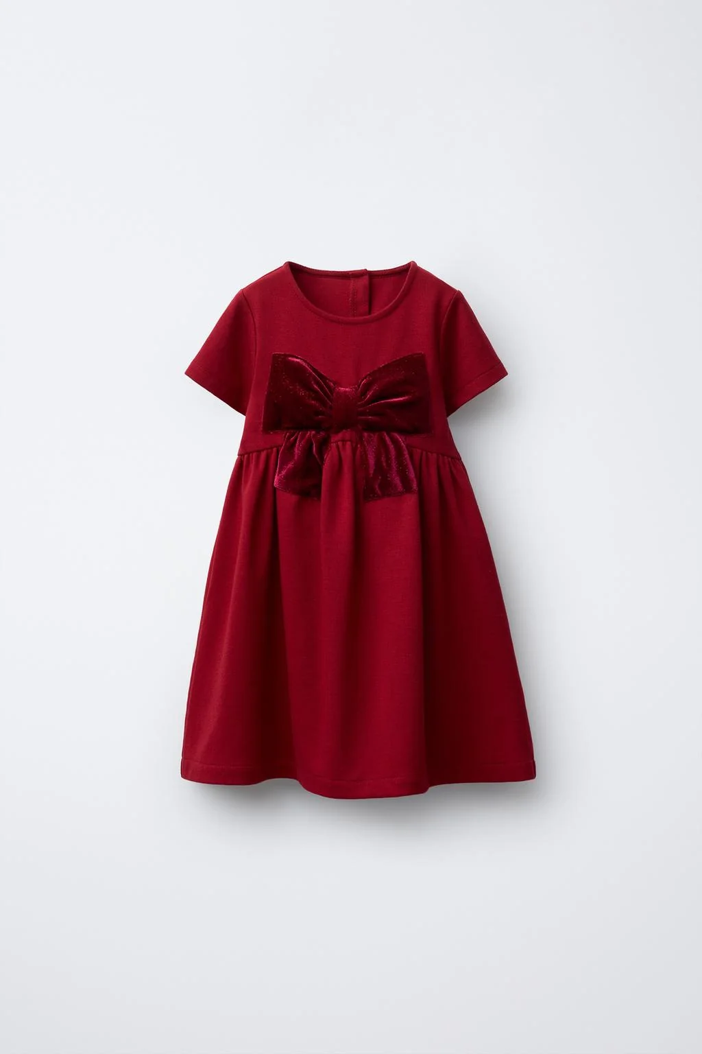 ROMA KNIT DRESS WITH VELVET BOW