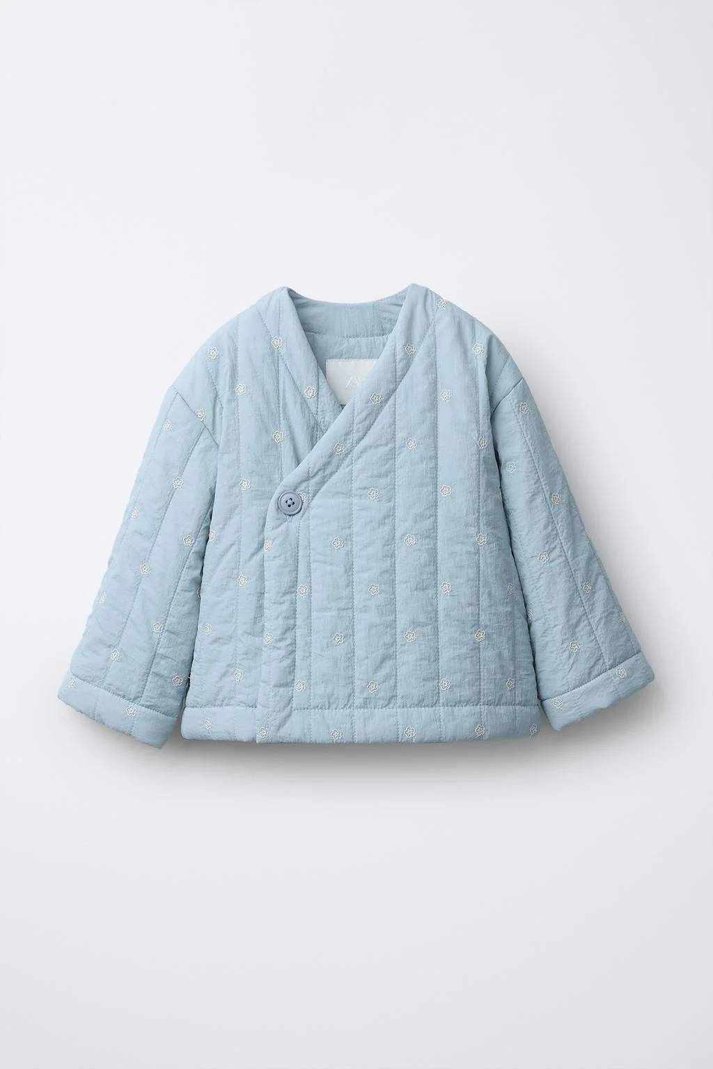 EMBROIDERED FLORAL PUFFER JACKET