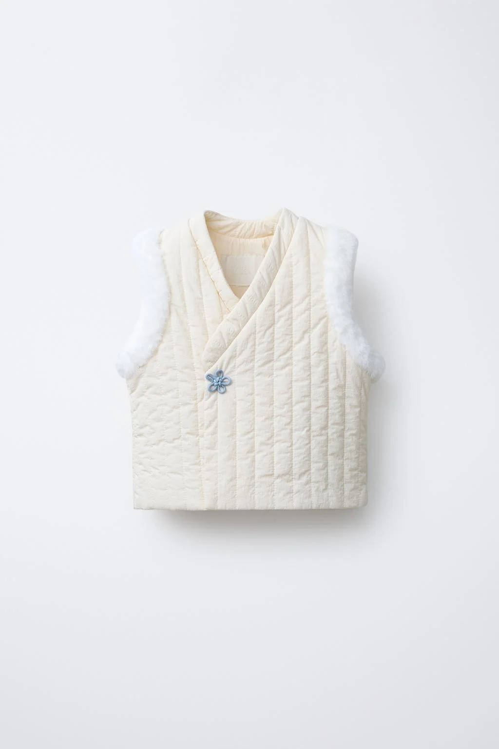 FAUX FUR PUFFER GILET