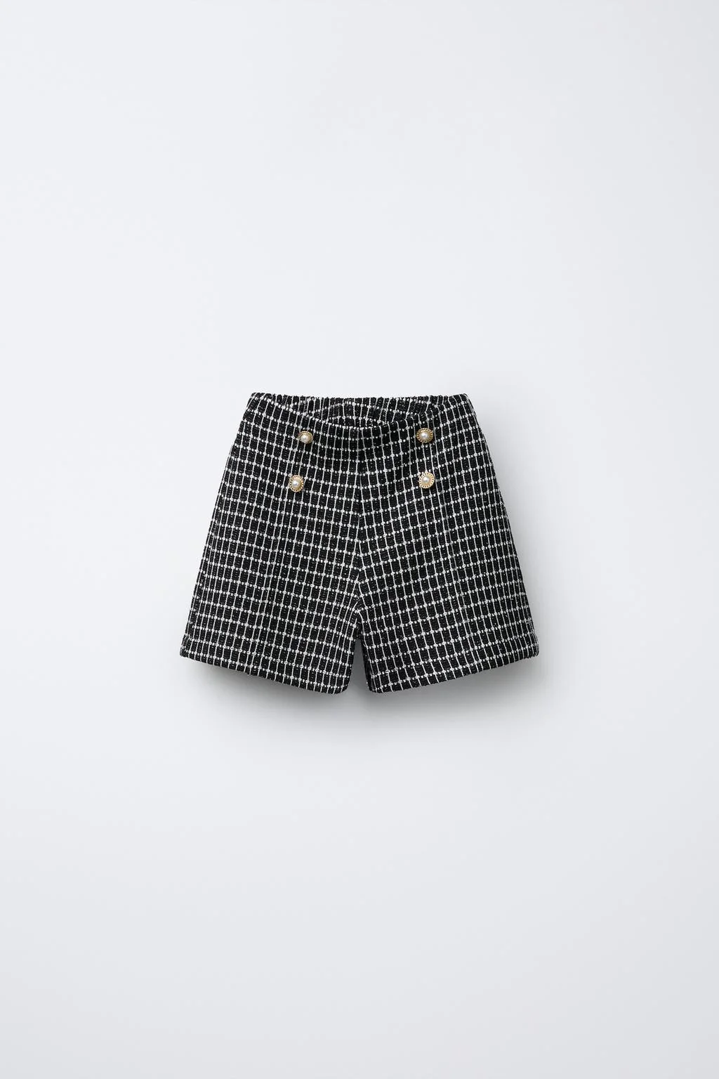 CHECKED TEXTURED BERMUDA SHORTS