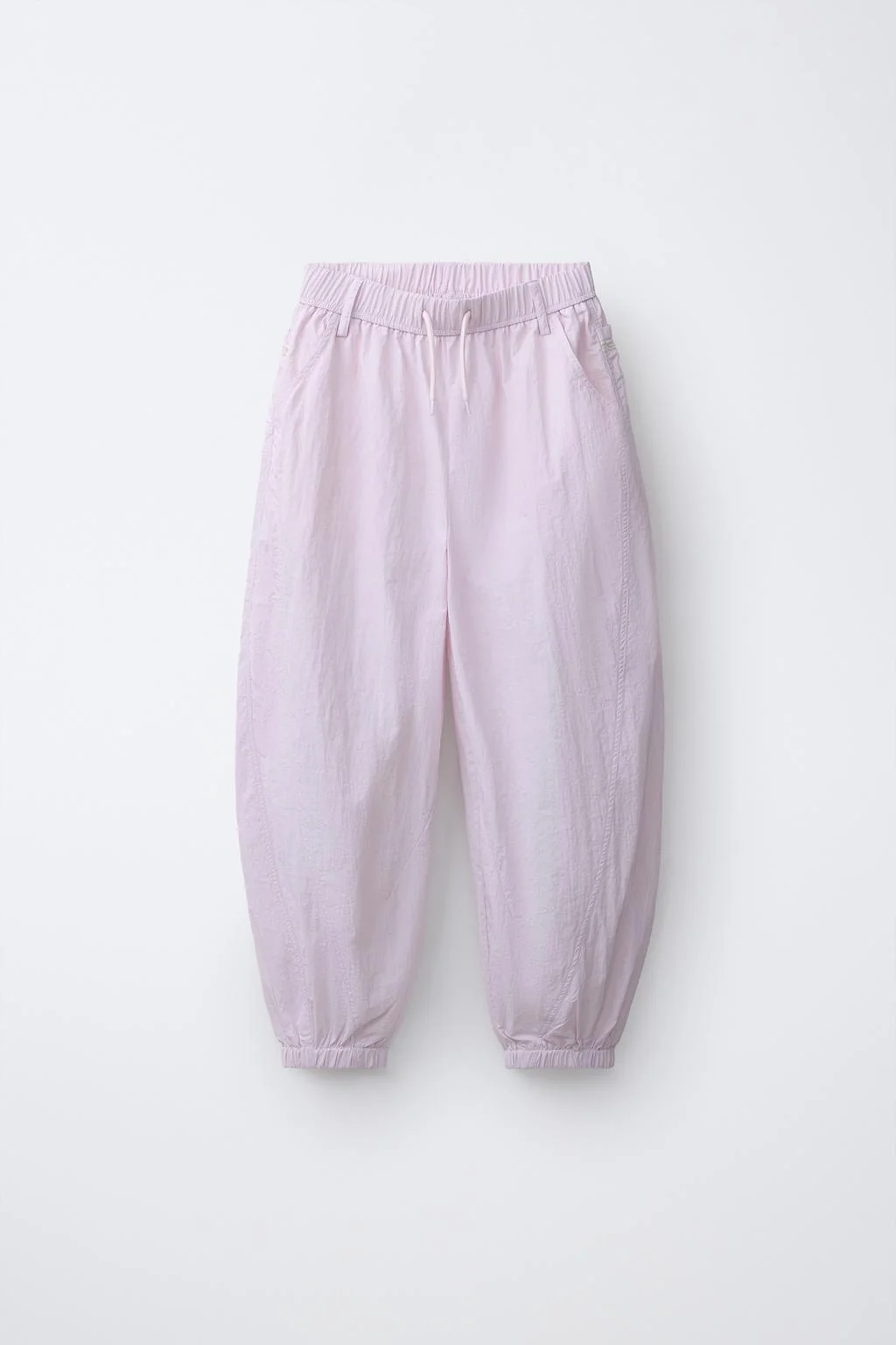 BARREL TROUSERS WITH NYLON LACE TRIM