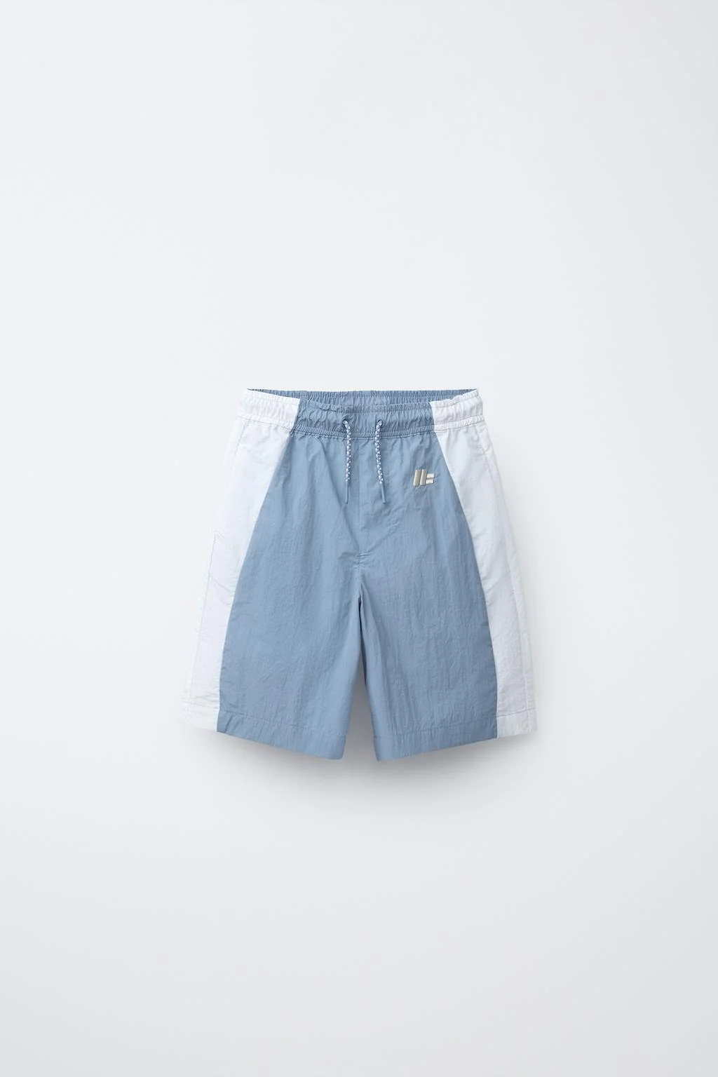 NYLON COLOUR BLOCK BERMUDA SHORTS