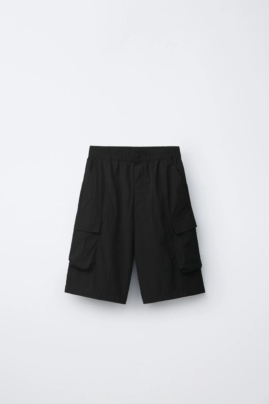 NYLON CARGO BERMUDA SHORTS
