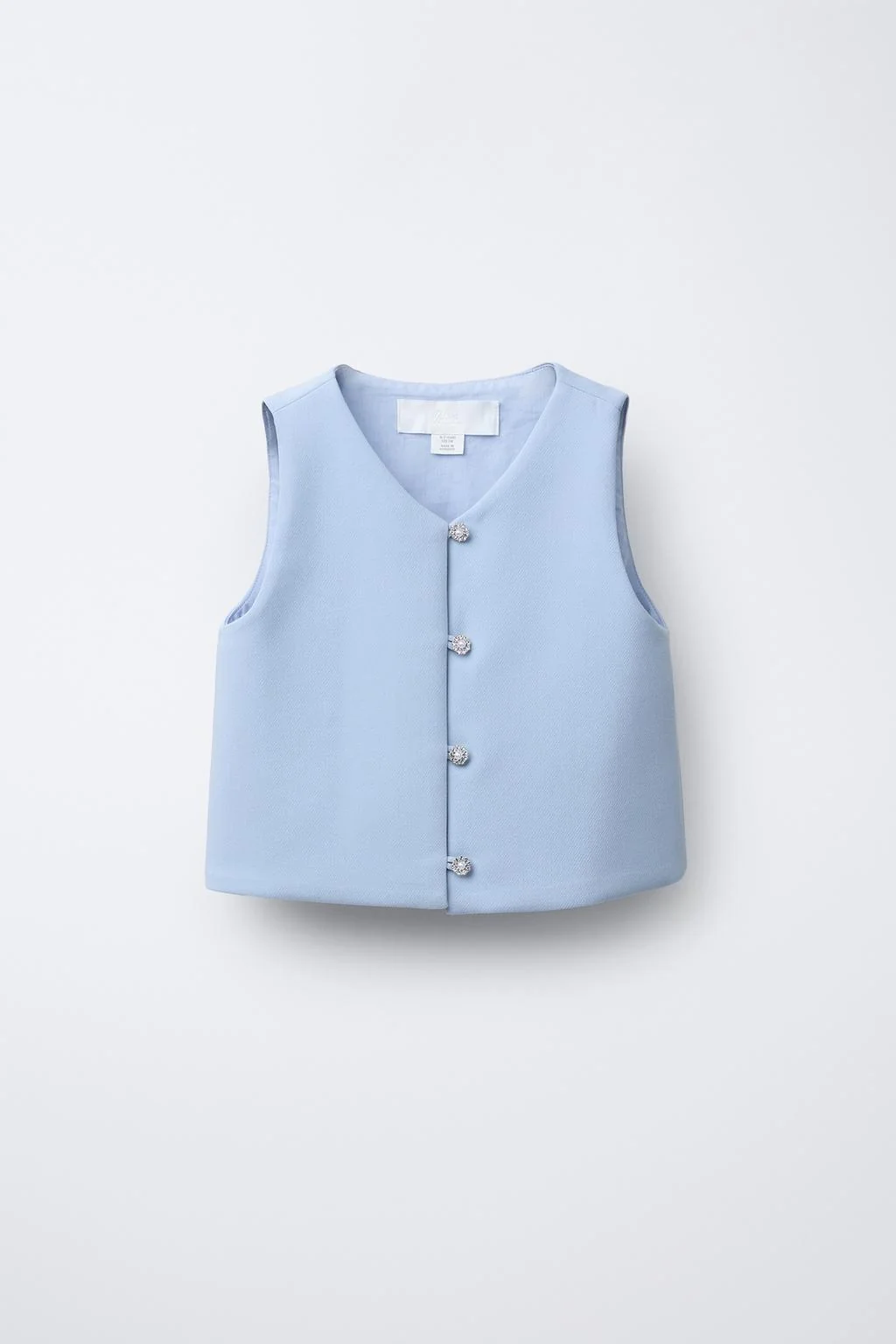 TOP WITH RHINESTONE BUTTONS