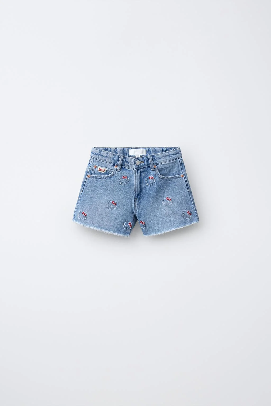 DENIM BERMUDA SHORTS WITH HELLO KITTY © SANRIO EMBROIDERY