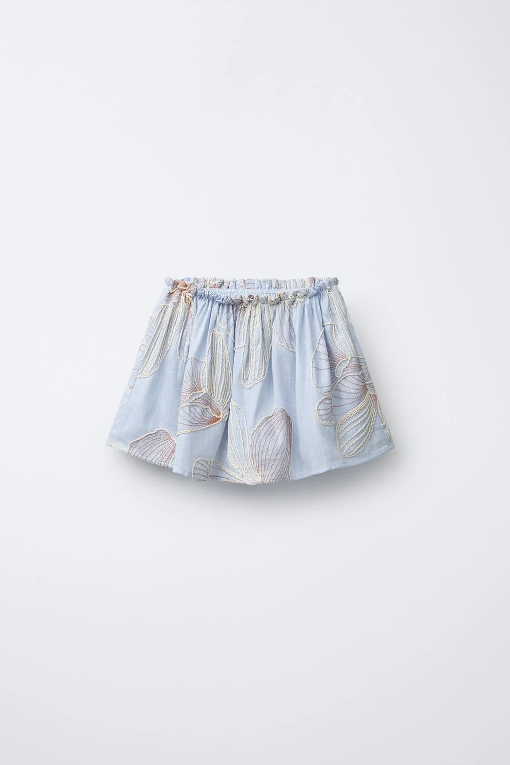 EMBROIDERED FLORAL SKIRT