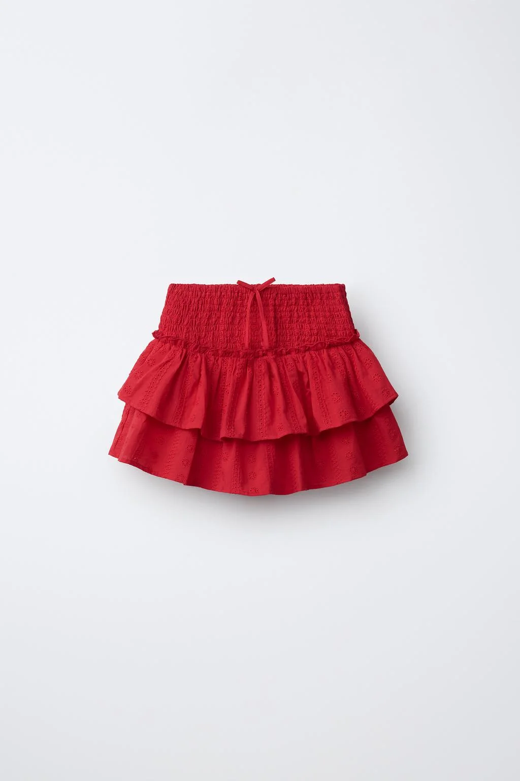 RUFFLED SCHIFFLI BERMUDA SKORT
