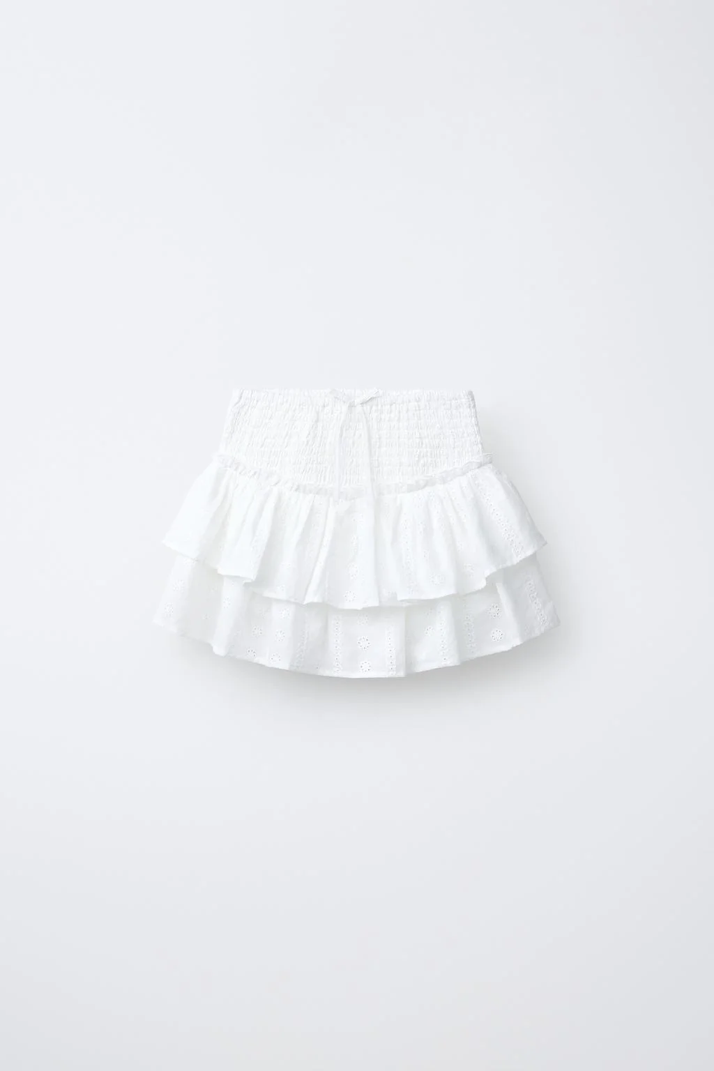 RUFFLED SCHIFFLI BERMUDA SKORT