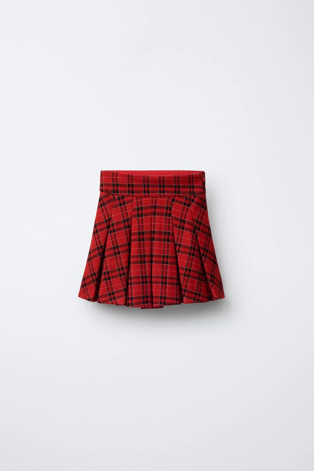 CHECK BOX PLEAT SKIRT