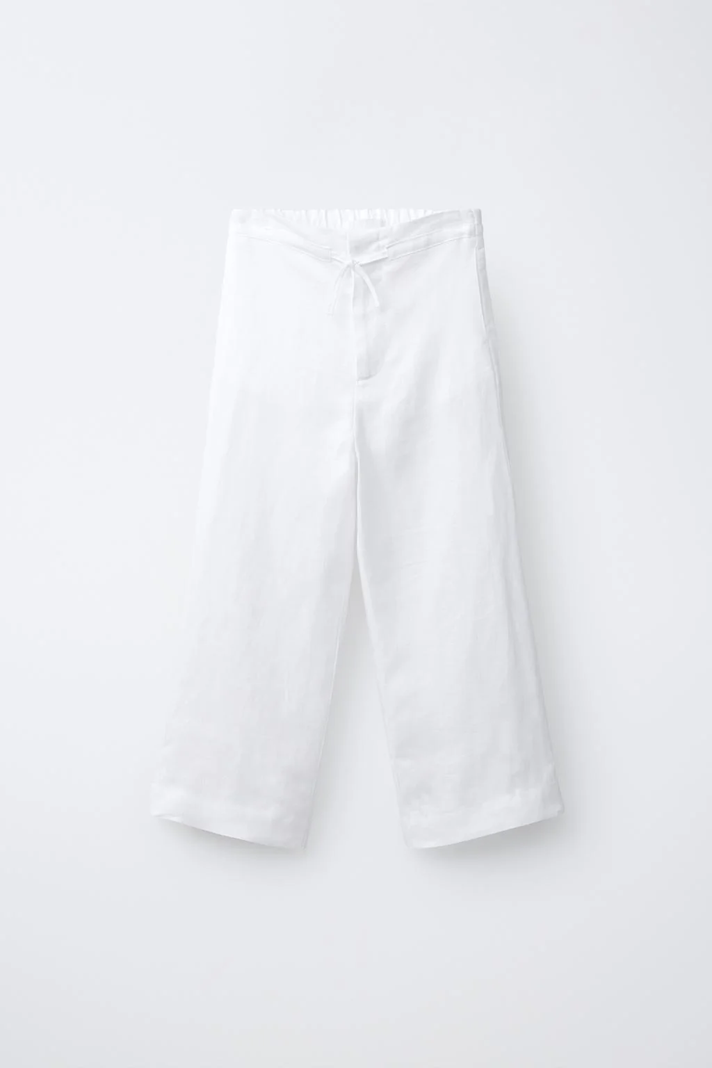 100% LINEN STRAIGHT TROUSERS