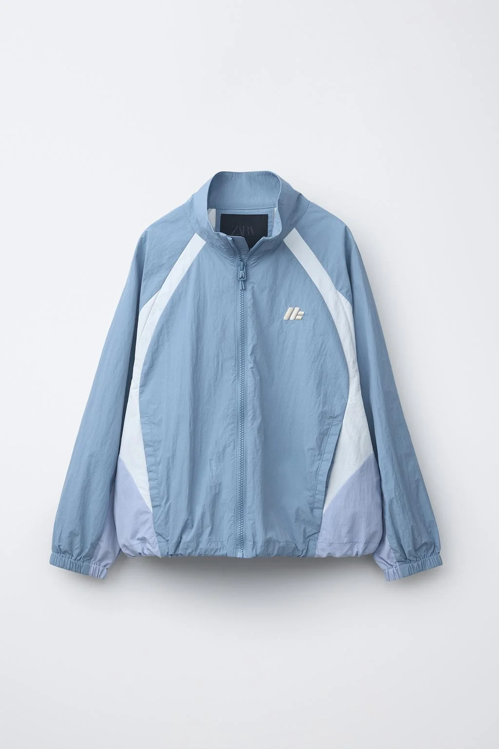 COLOUR BLOCK RAINCOAT WITH EMBROIDERED LOGO