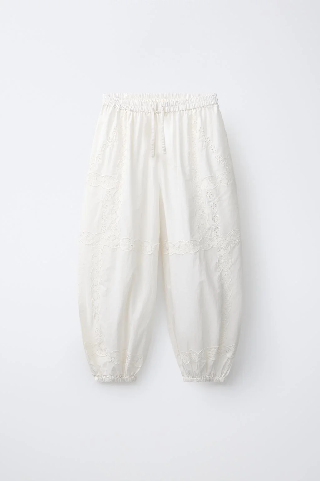 EMBROIDERED LACE SAROUEL TROUSERS