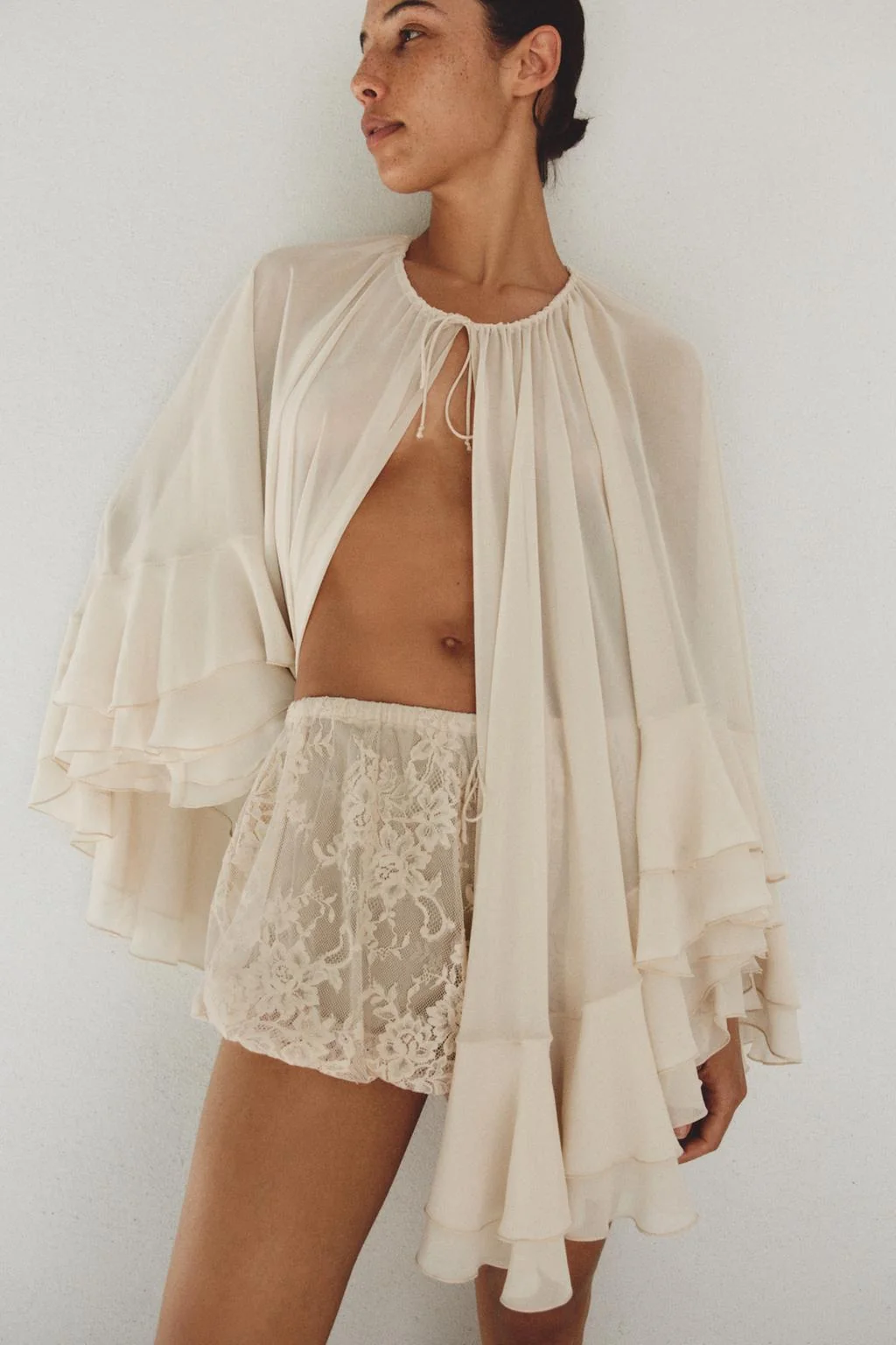 RUFFLED CAPE