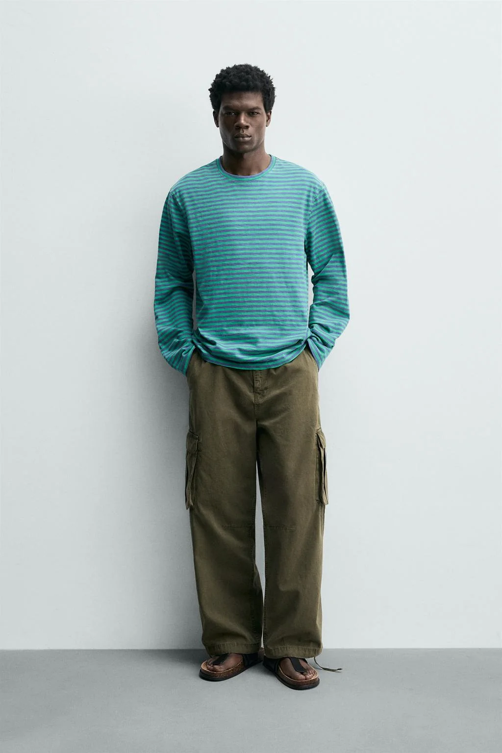 STRIPED JACQUARD T-SHIRT