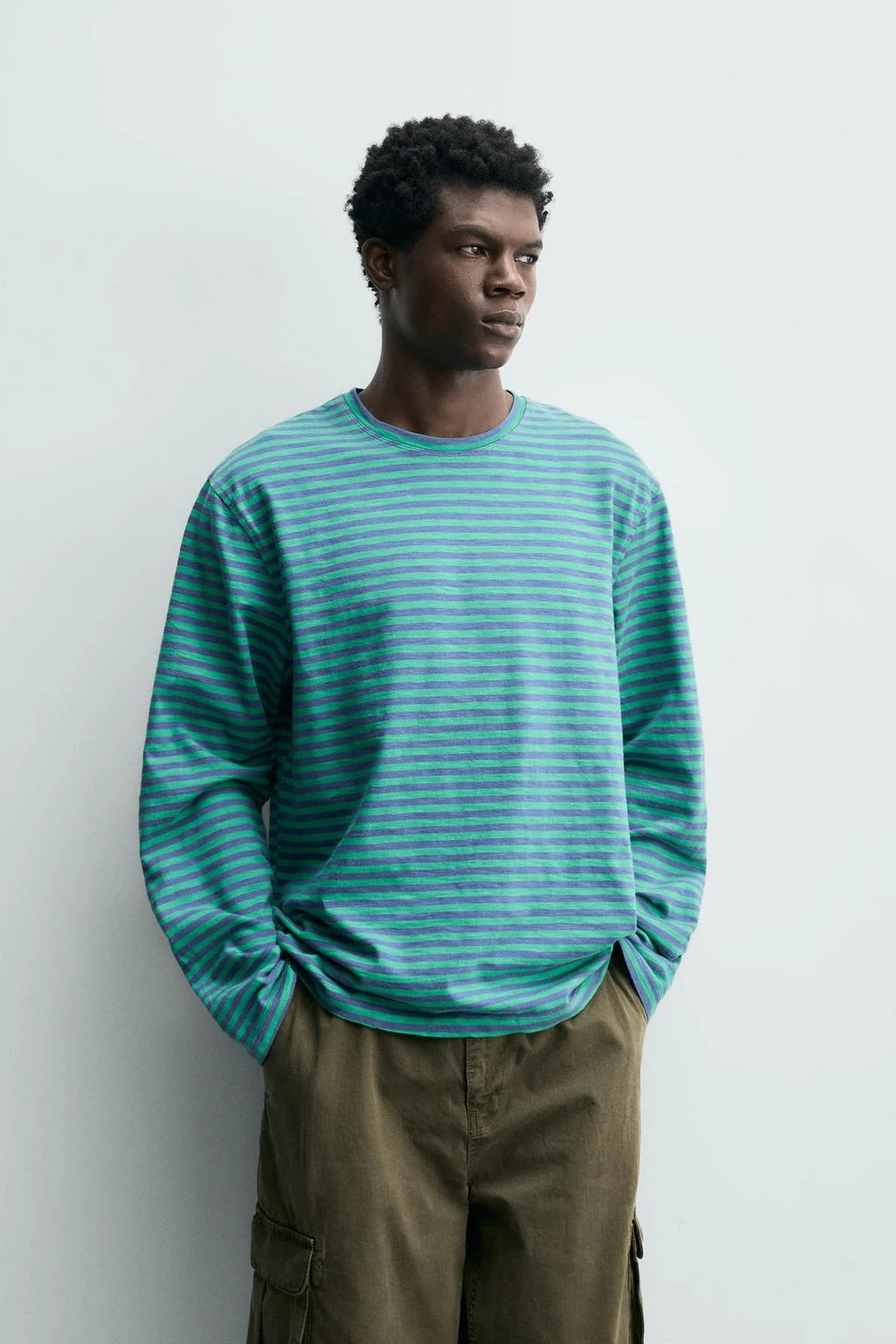STRIPED JACQUARD T-SHIRT