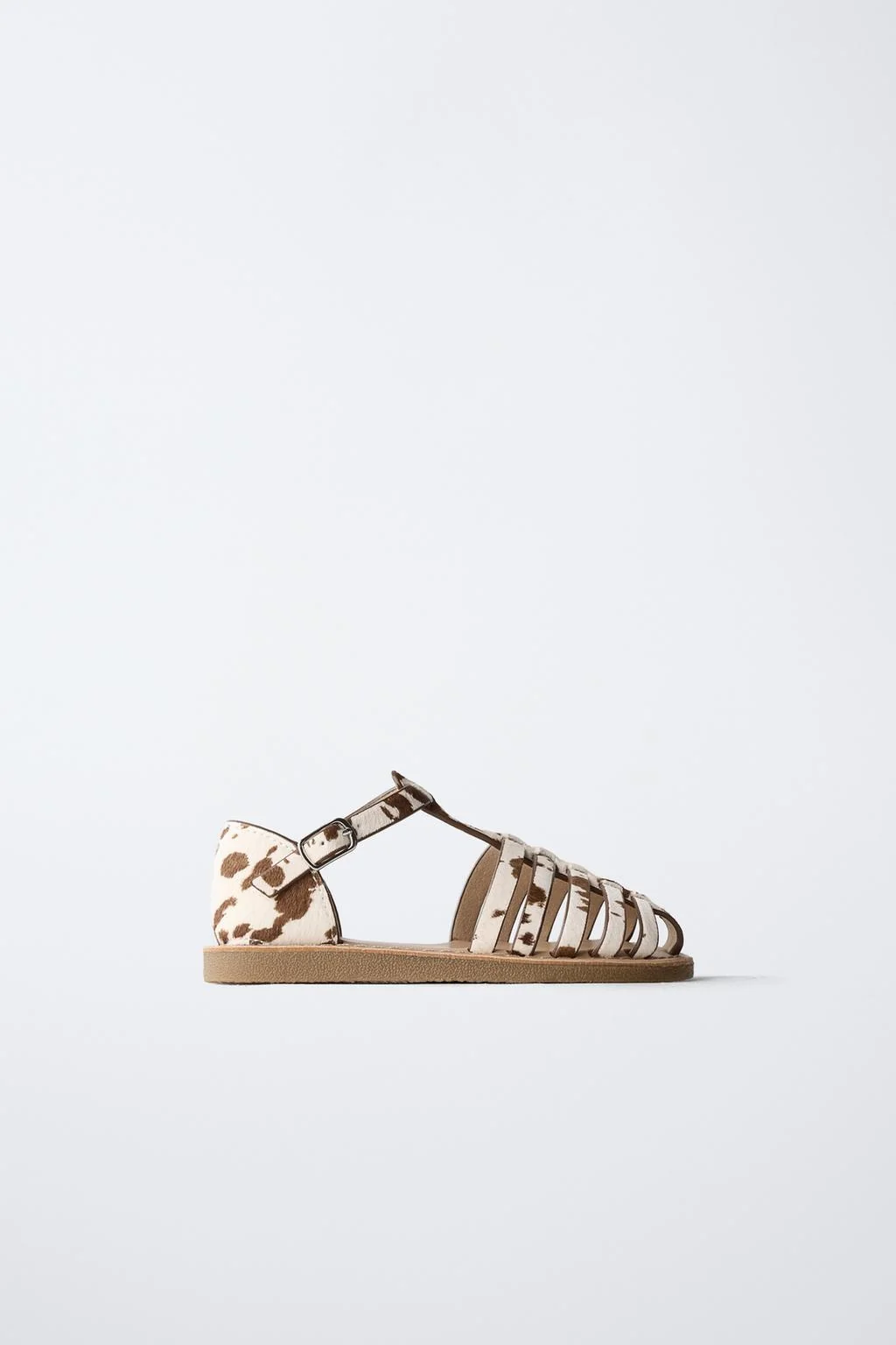 ANIMAL PRINT CAGE SANDALS