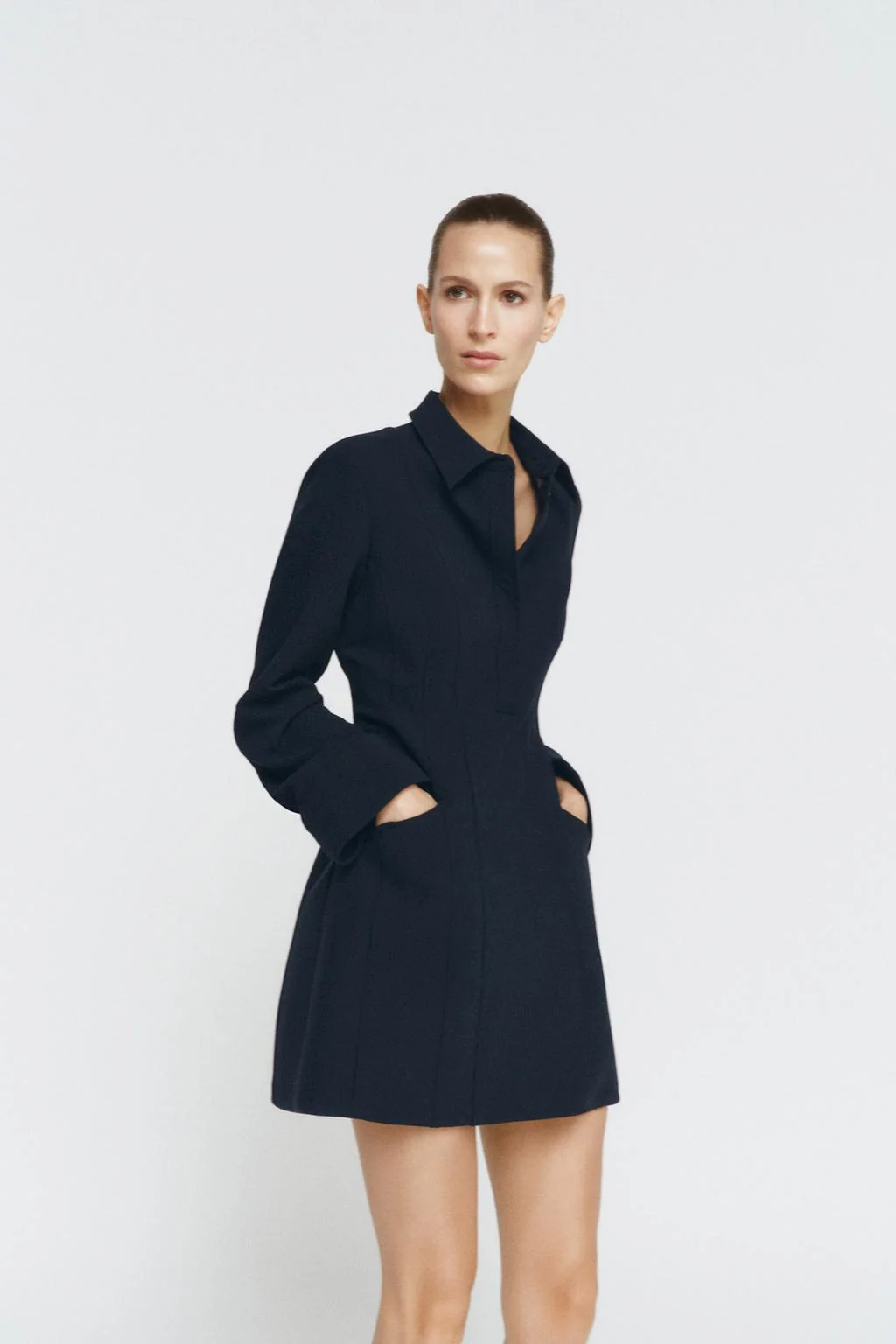 ZW COLLECTION Короткое платье-рубашка — Мини