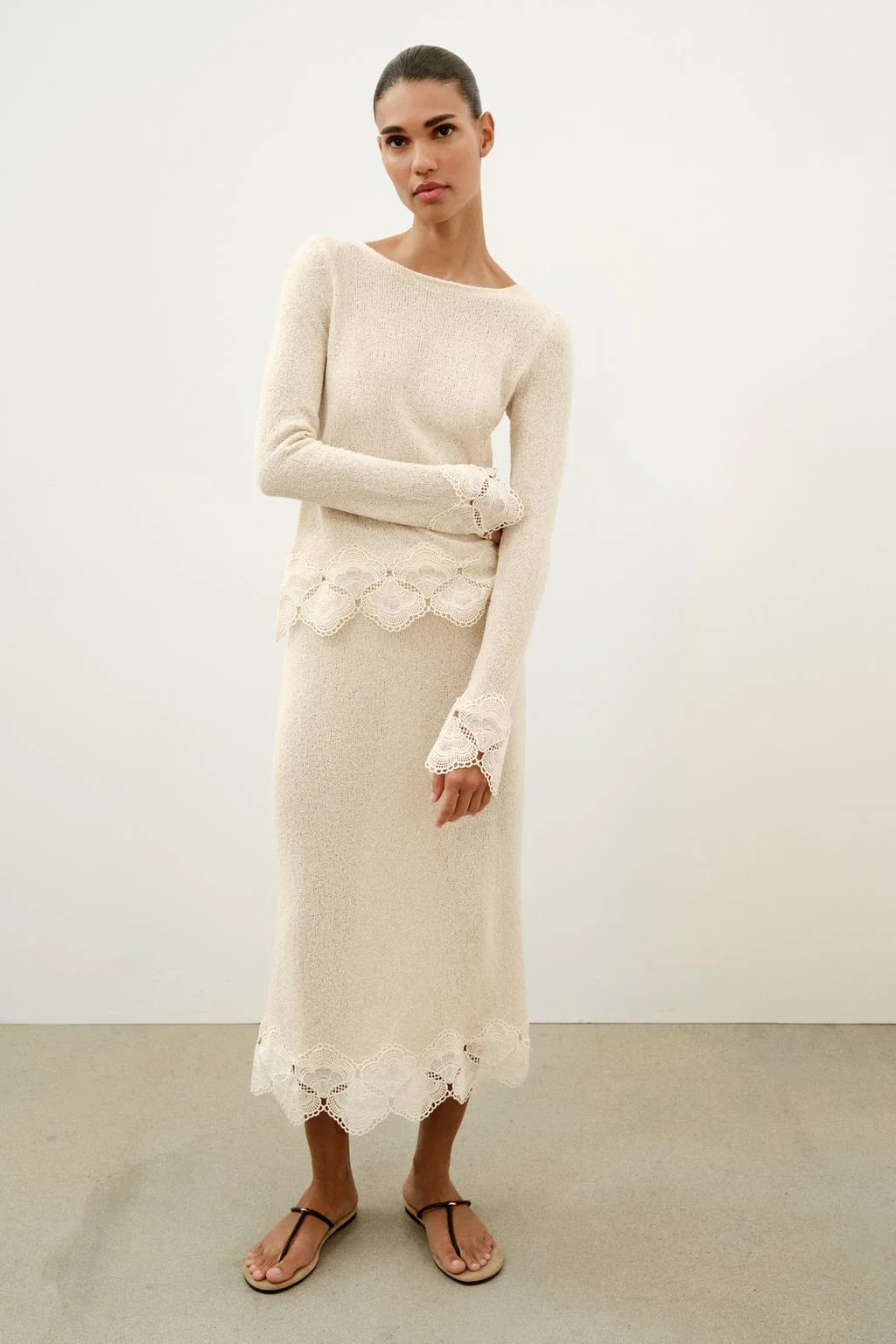 Рустикальный топ с вязаным узором