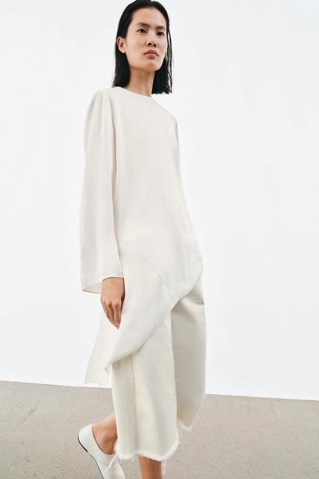 Асимметричный атласный топ ZW COLLECTION
