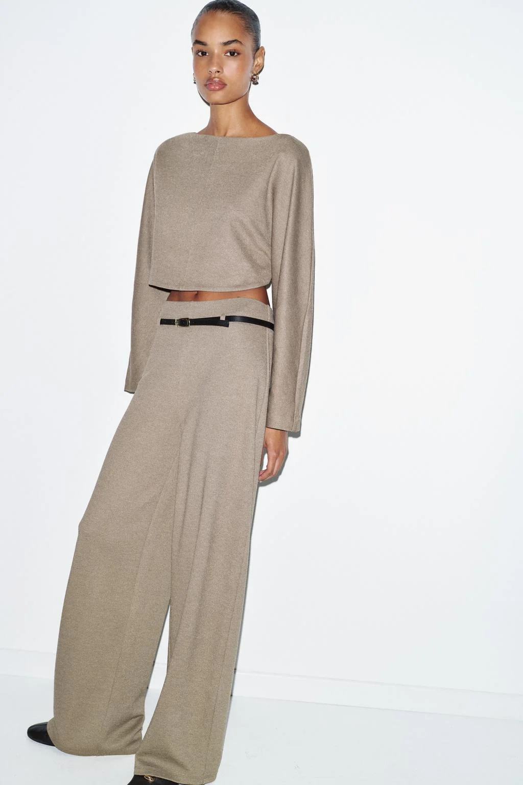 Укороченный топ с длинным рукавом — С длинным рукавом