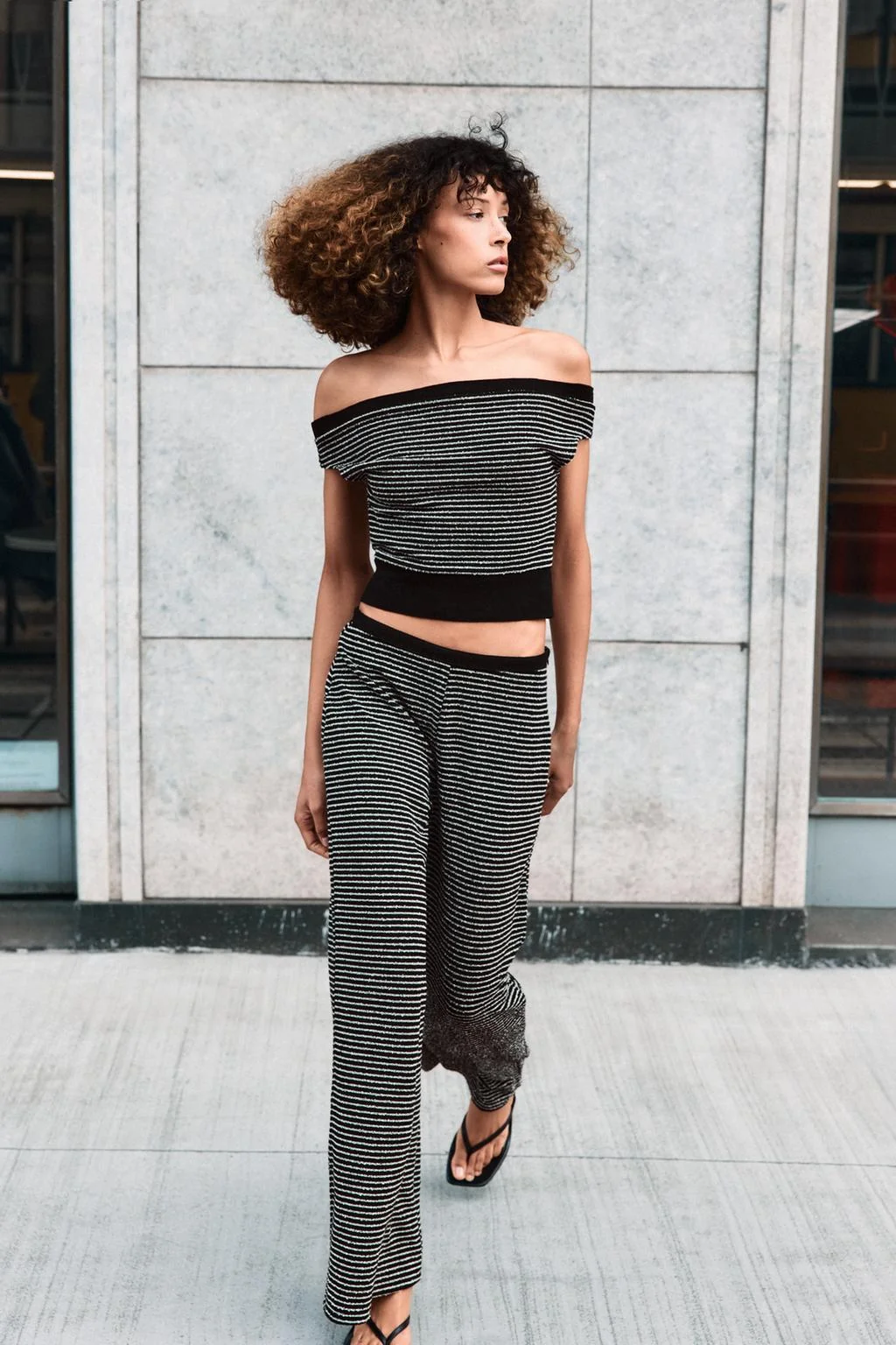 Полосатый топ из букле