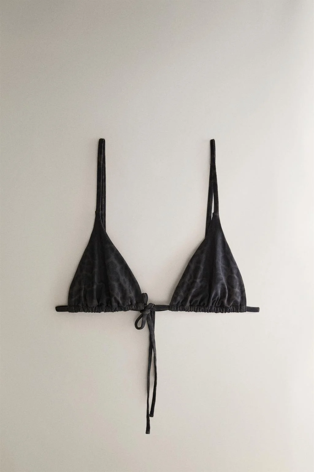 Animal print beach bikini top