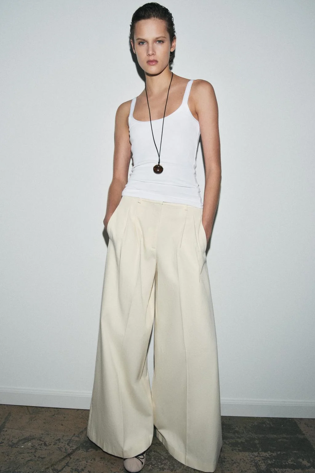 Рубчатый топ-безрукавка