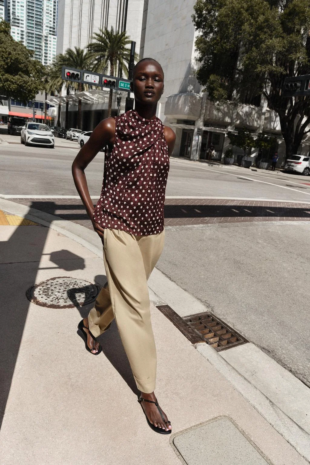 Блуза в горошек