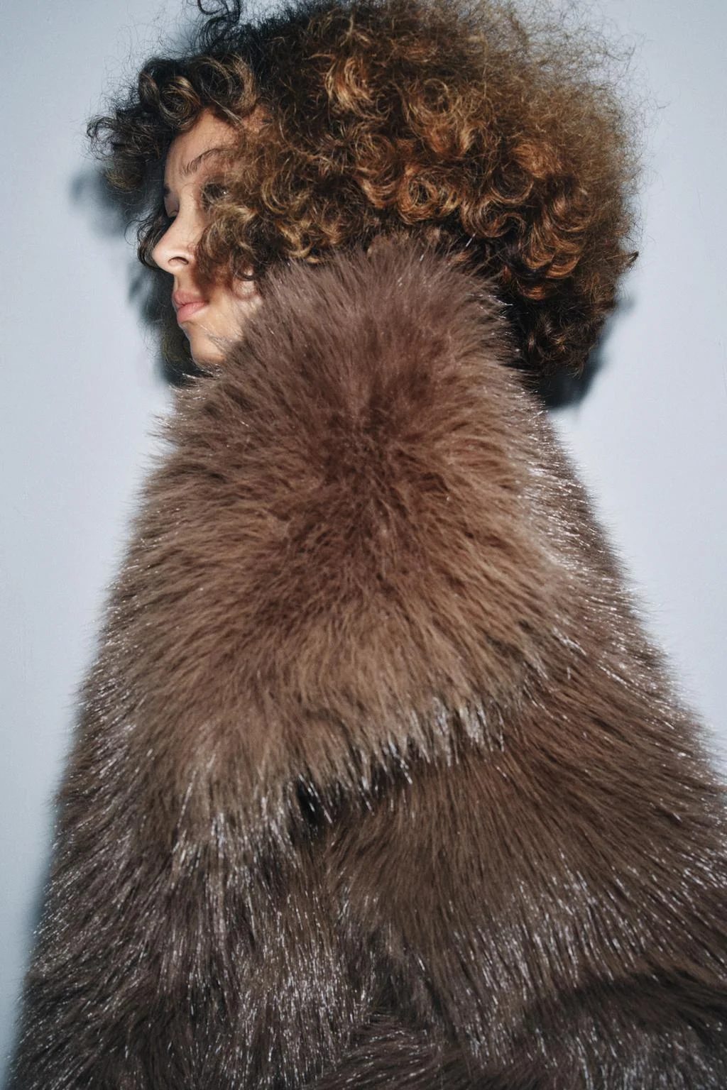 Short faux fur coat ZW COLLECTION