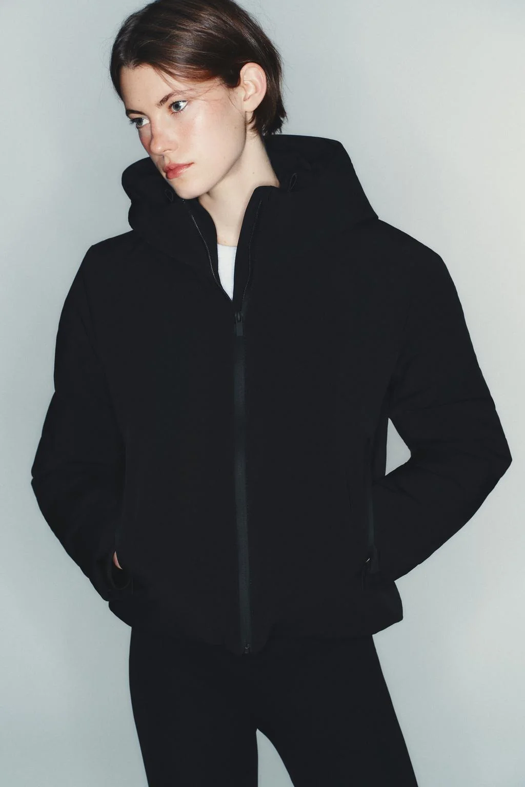 Water-repellent windproof hooded anorak