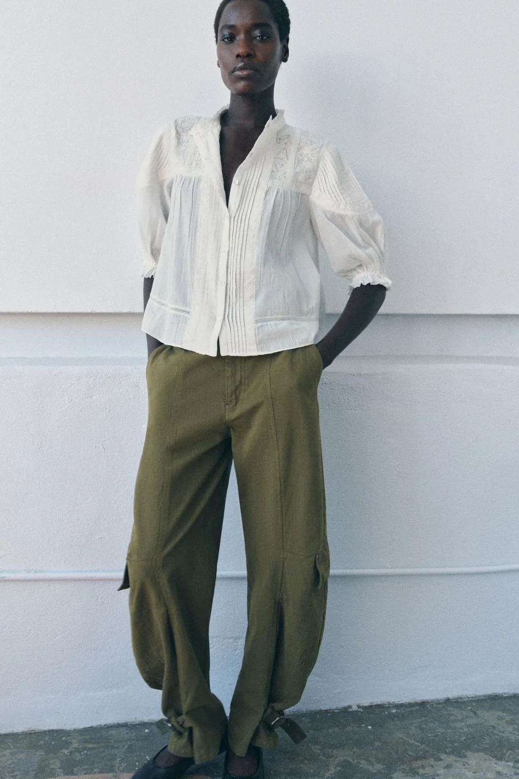 Романтичная хлопковая рубашка из коллекции ZW