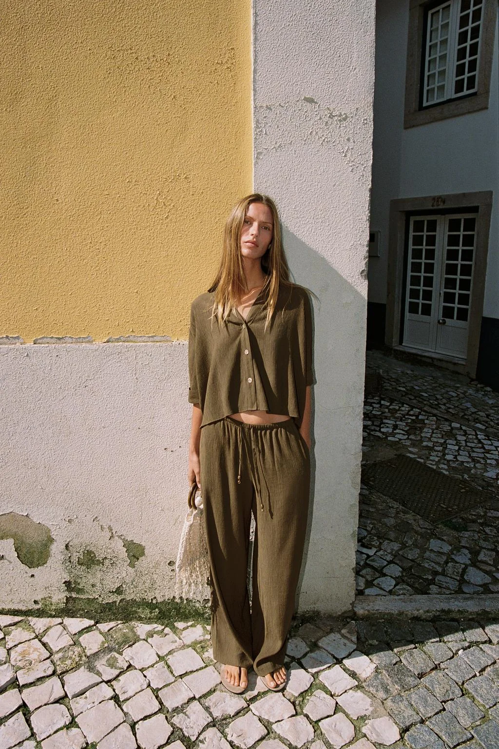 Комплект из рубашки с короткими рукавами