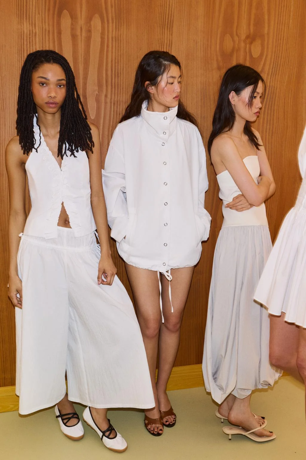 Нейлоновый топ с оборками