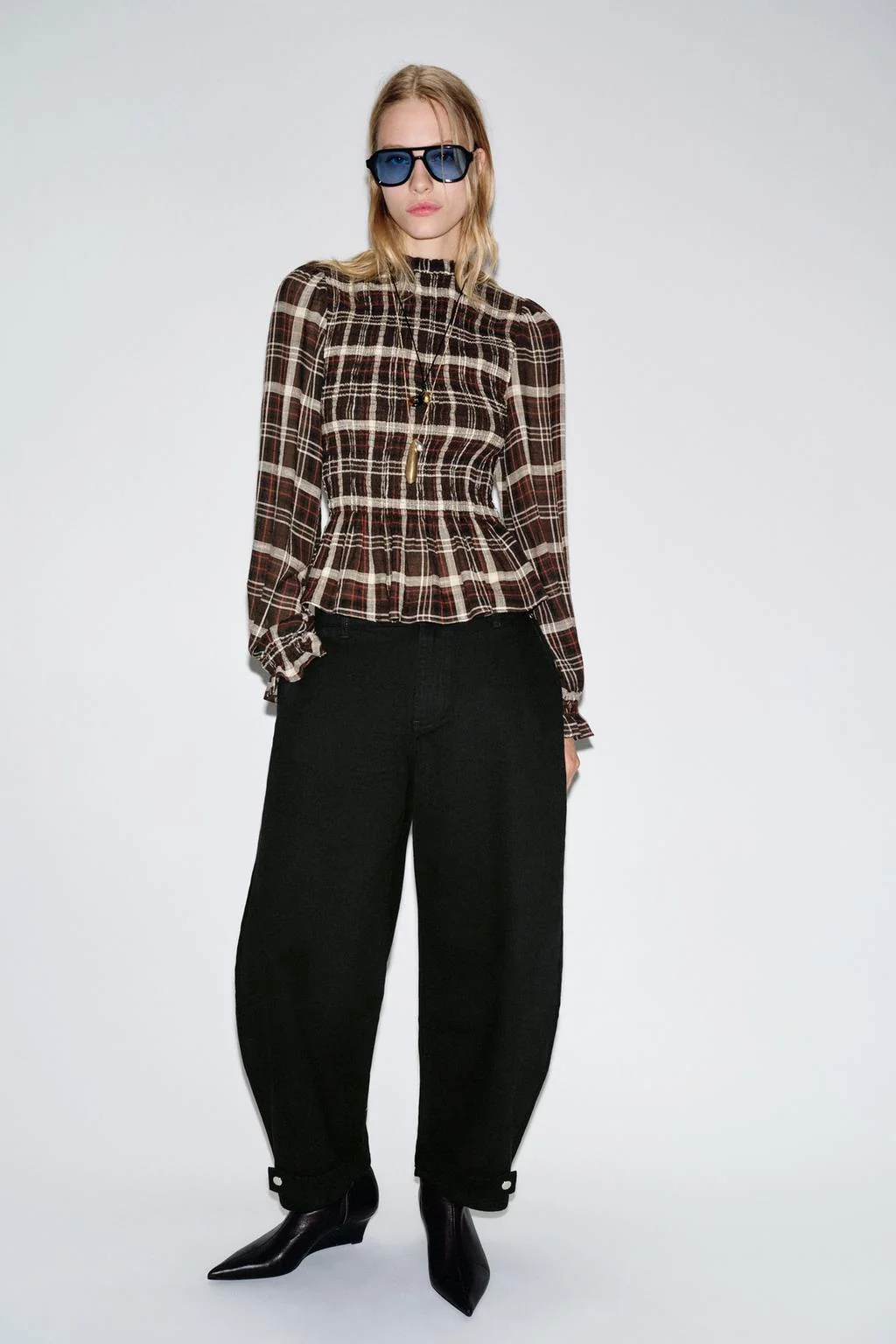 Рубашка с смокингом в клетку