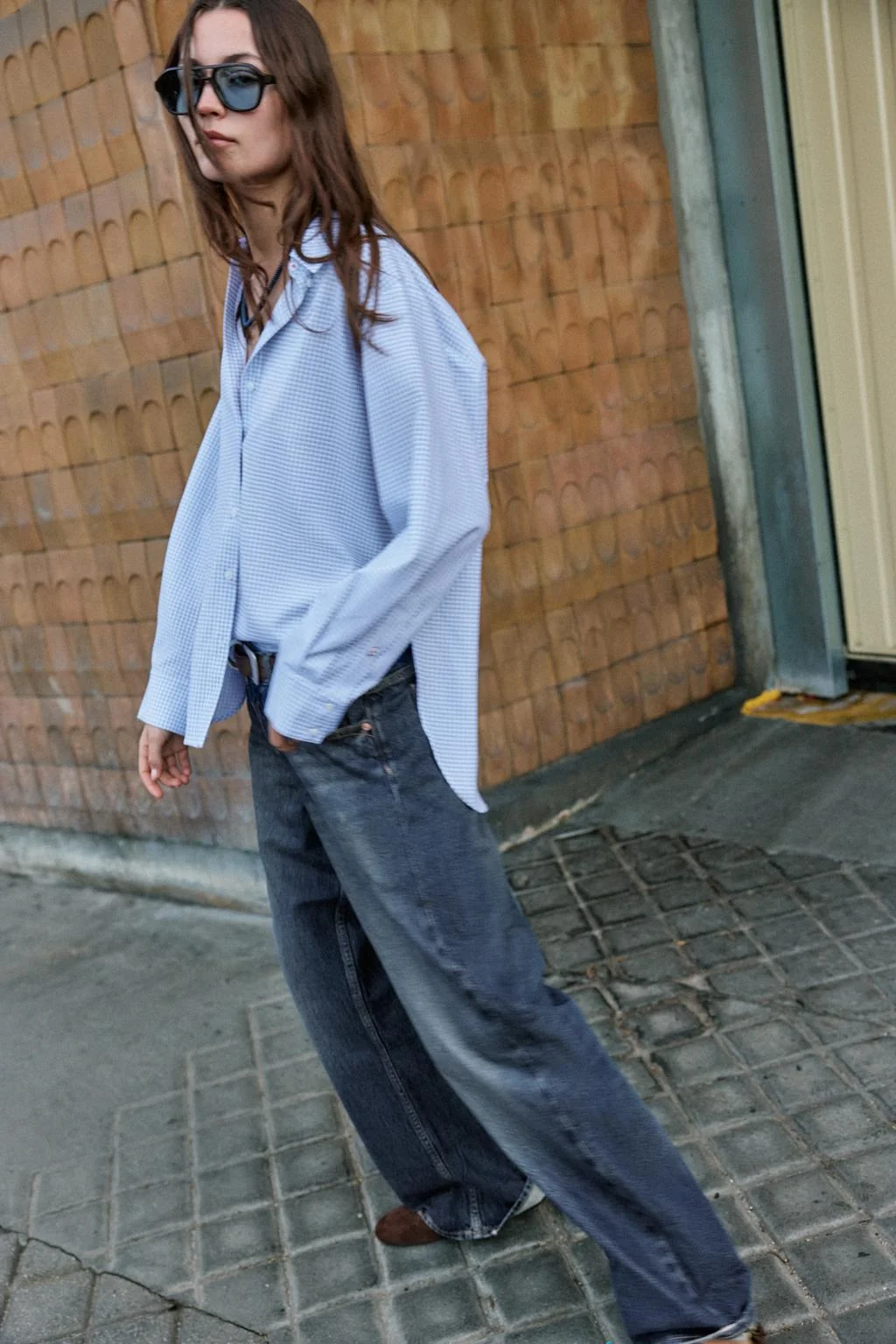 Клетчатая рубашка из оксфорда