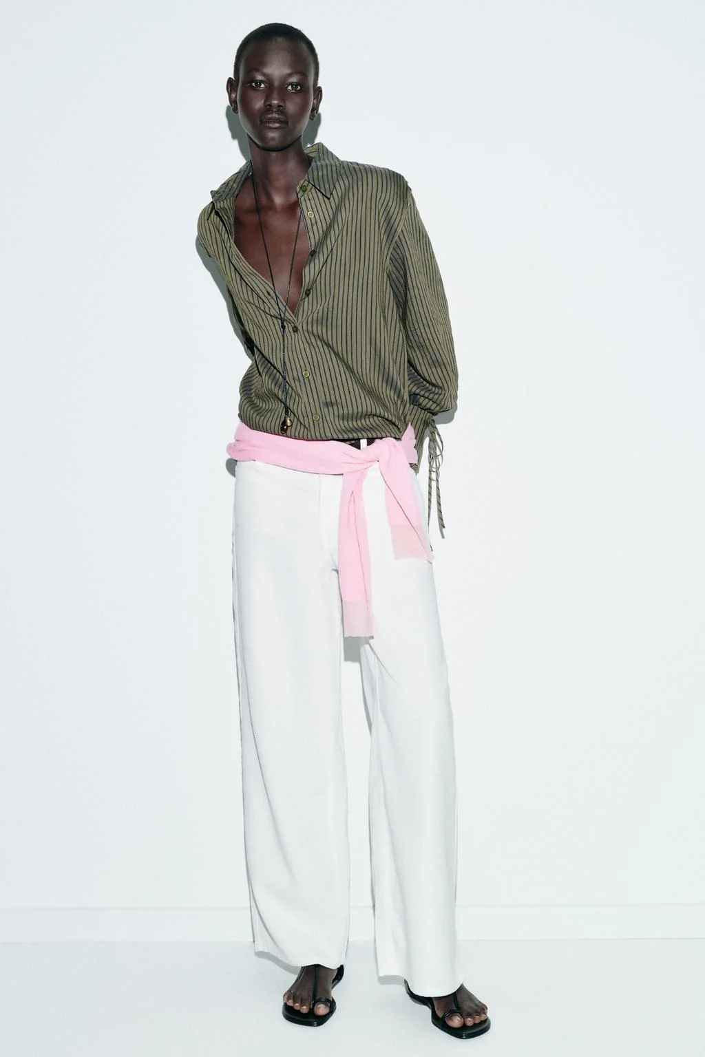 Рубашка в полоску с бантами — Бант