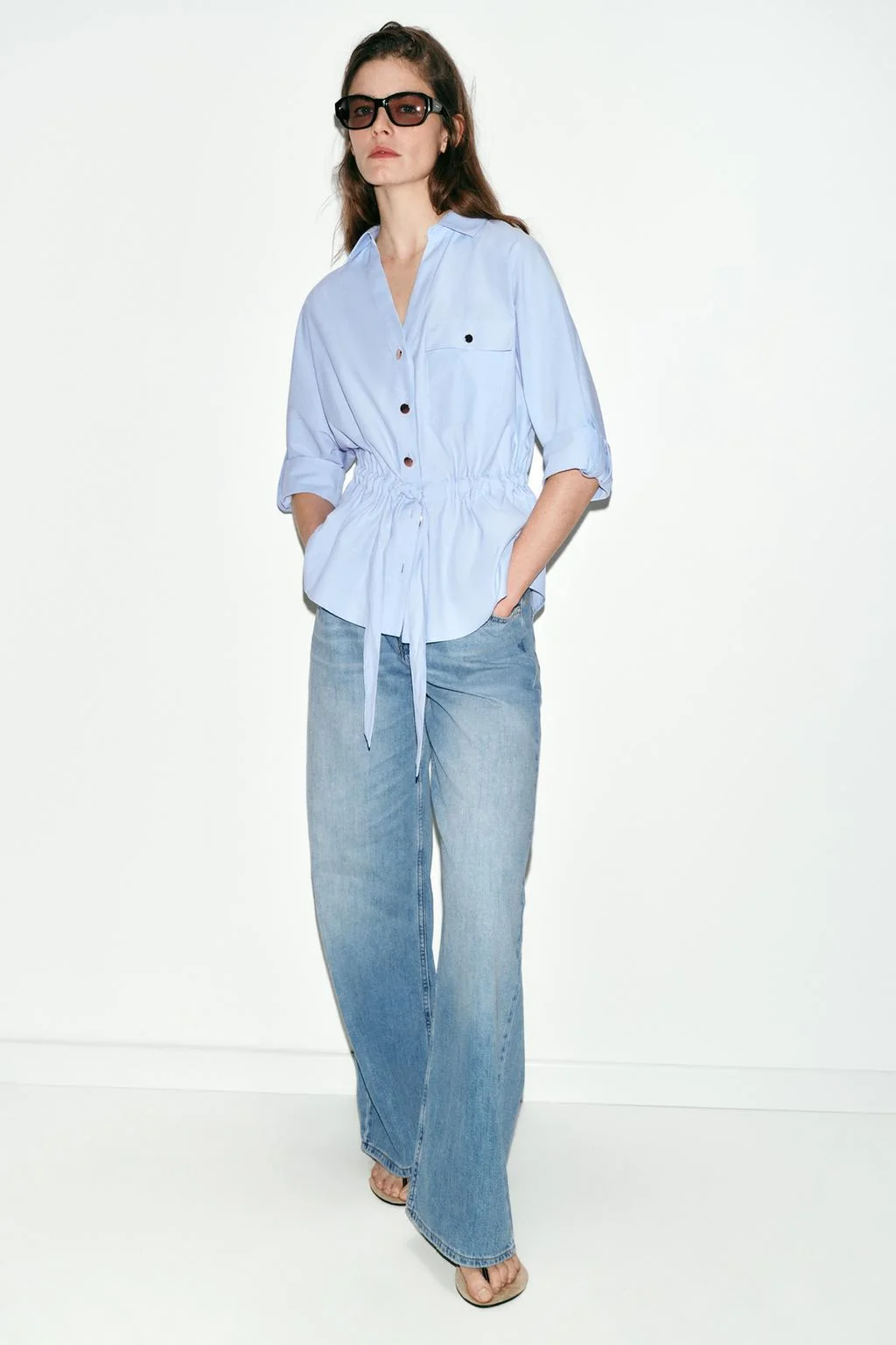 Сафари рубашка из поплина