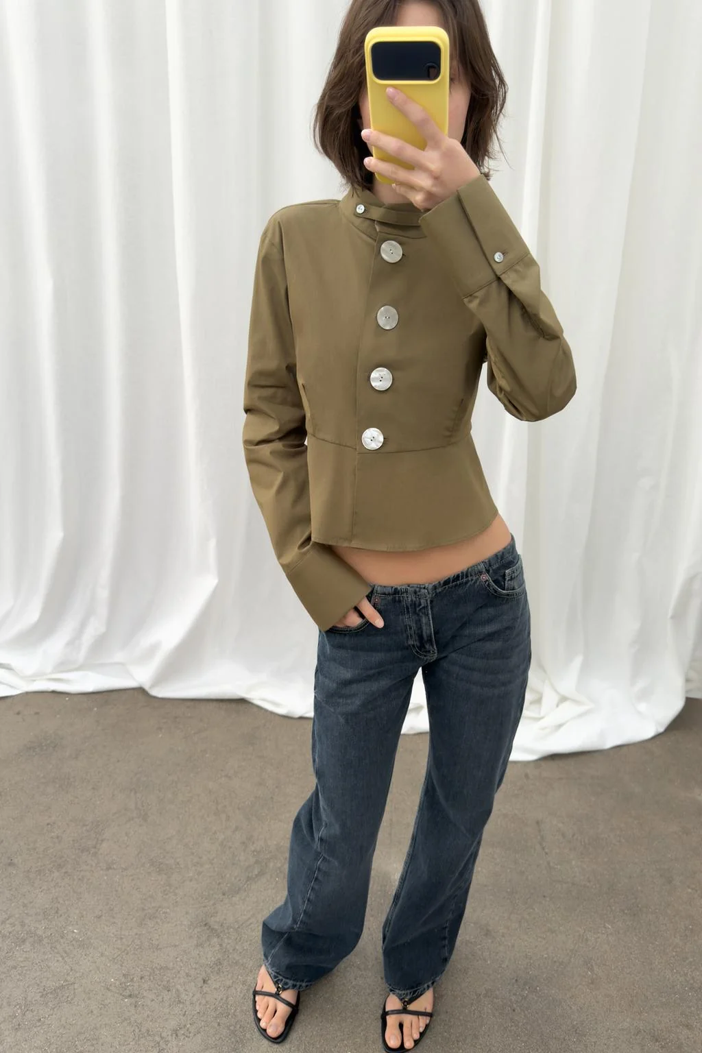 Рубашка на пуговицах из поплина