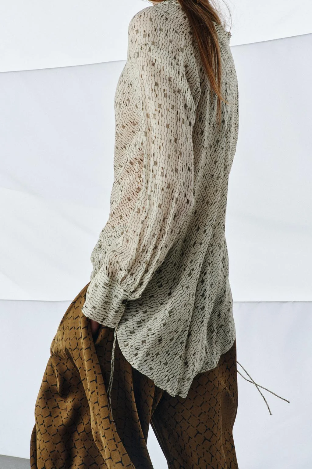 Струящаяся печатная рубашка ZW COLLECTION