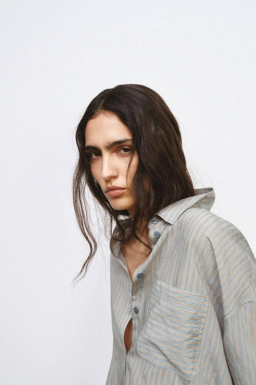 Рубашка в полоску из струящейся ткани ZW COLLECTION