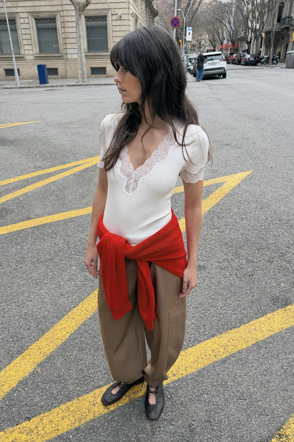 Футболка из рубчатого кружева