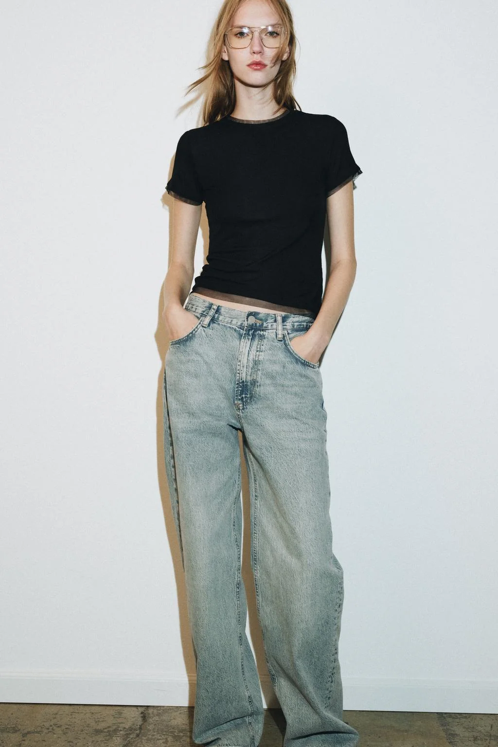 Футболка с деталями из тюля — Базовые вещи