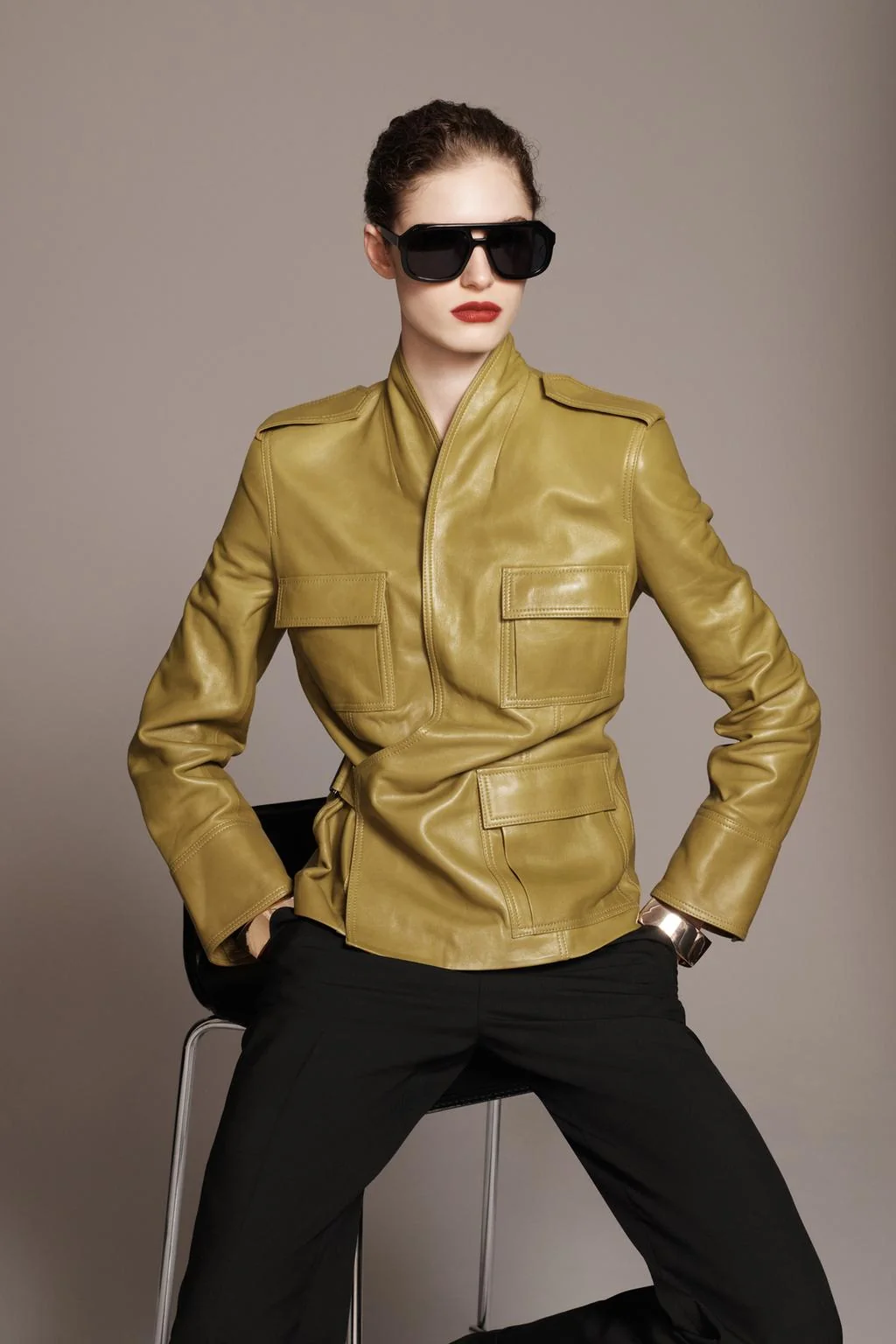 Куртка из 100% кожи — модель ZARA WOMAN