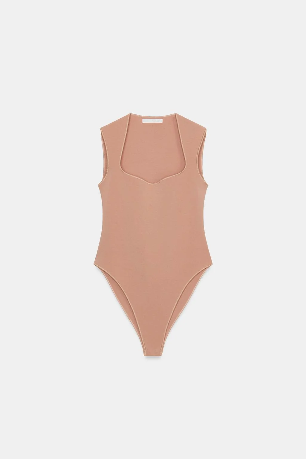 Боди с квадратным вырезом и стрейчем