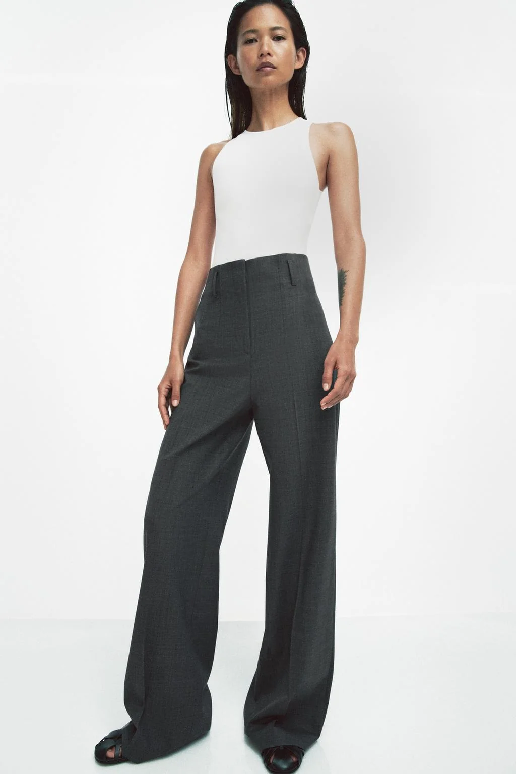 Полиамидный боди с горловиной