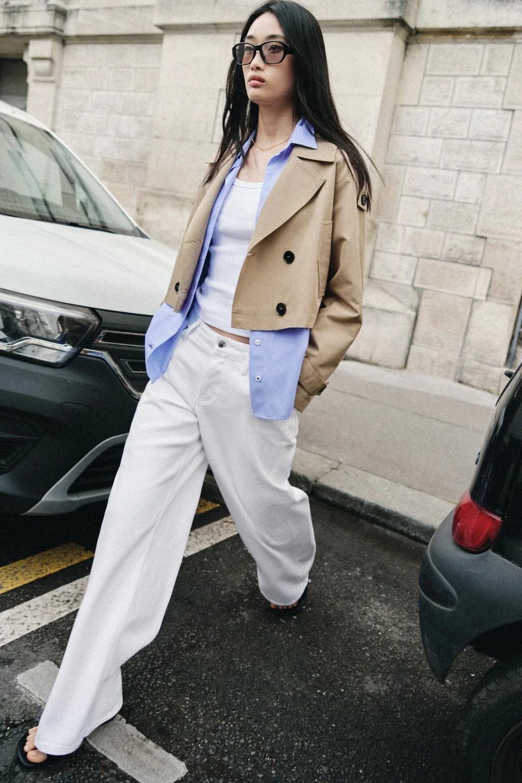 Z1975 свободные джинсы с широкими штанинами средней посадки