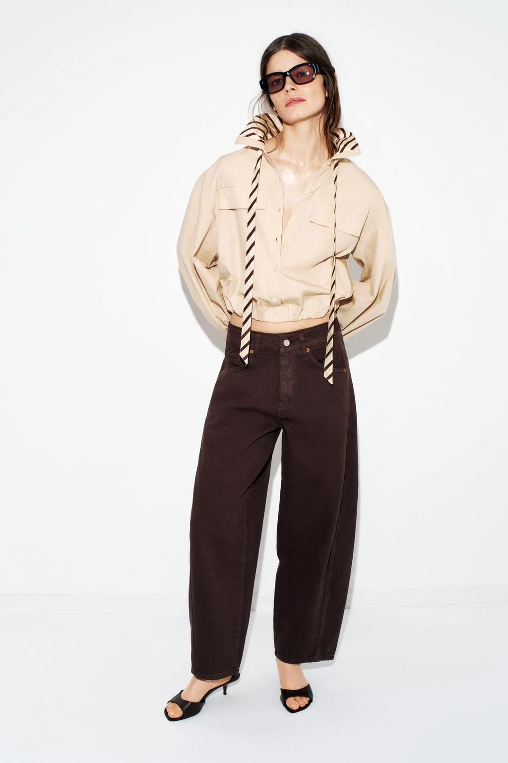 Z1975 джинсы бочонок до щиколотки со средней талией — Широкий крой