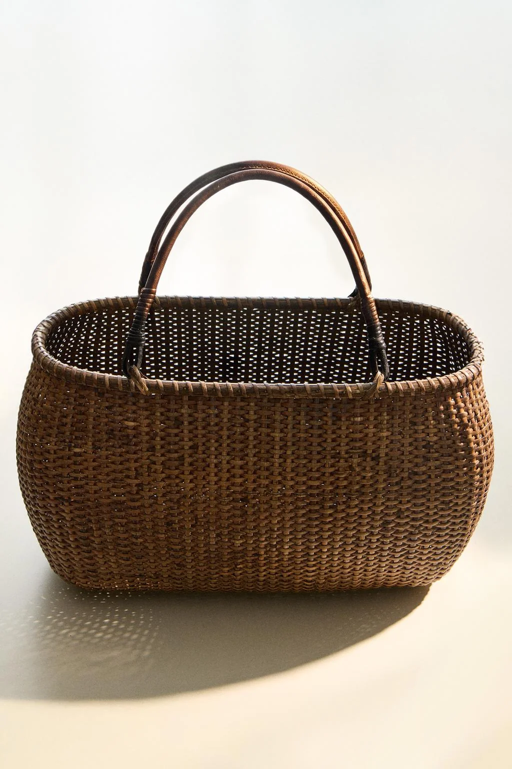 RATTAN AND BAMBOO BASKET