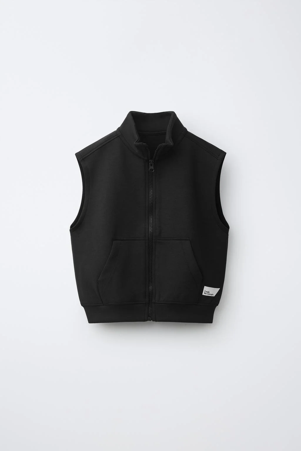 INTERLOCK GILET WITH LABEL